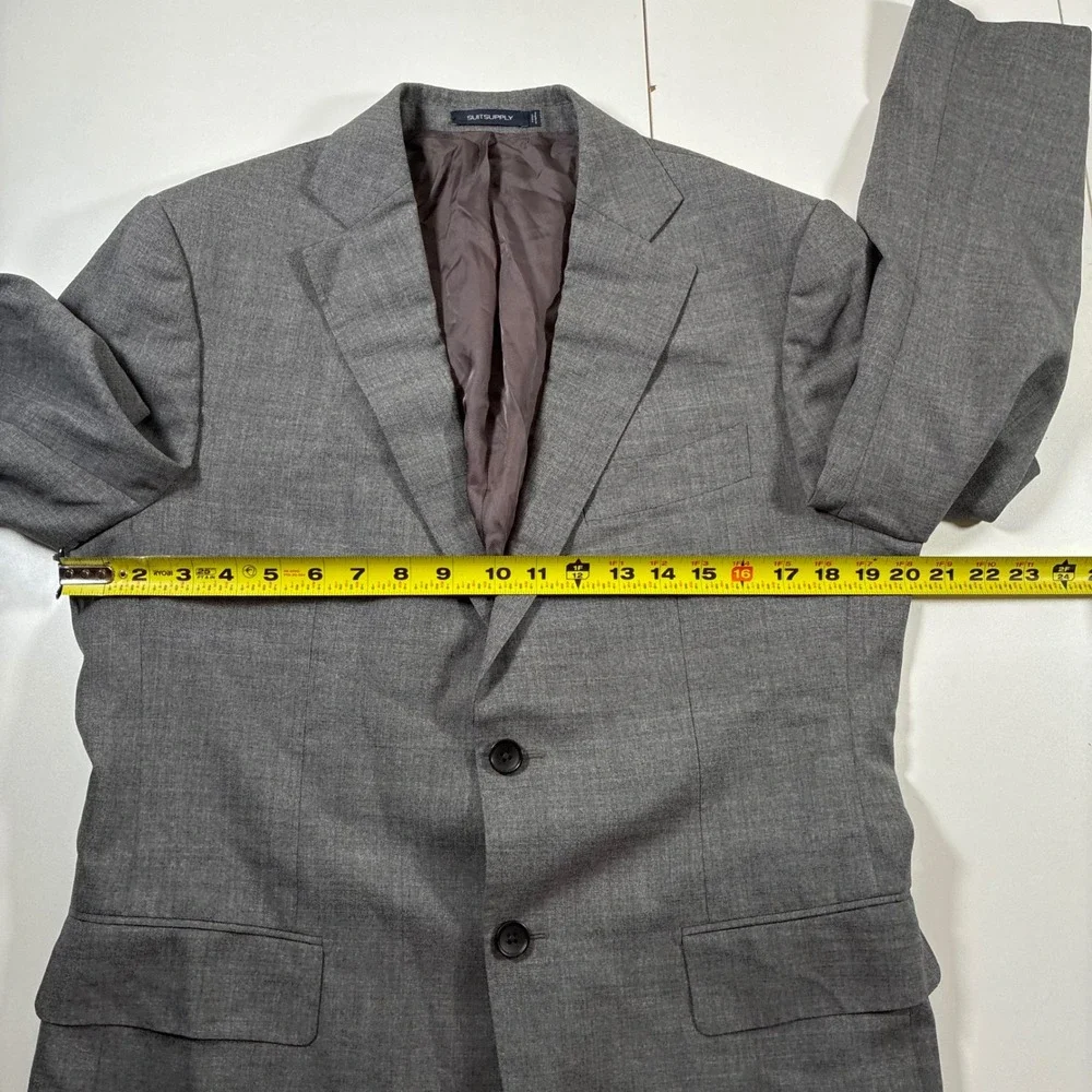 Suitsupply Vitale Barberis Canonico Blazer 40 Grey Lazio Slim Wool Sport Jacket
